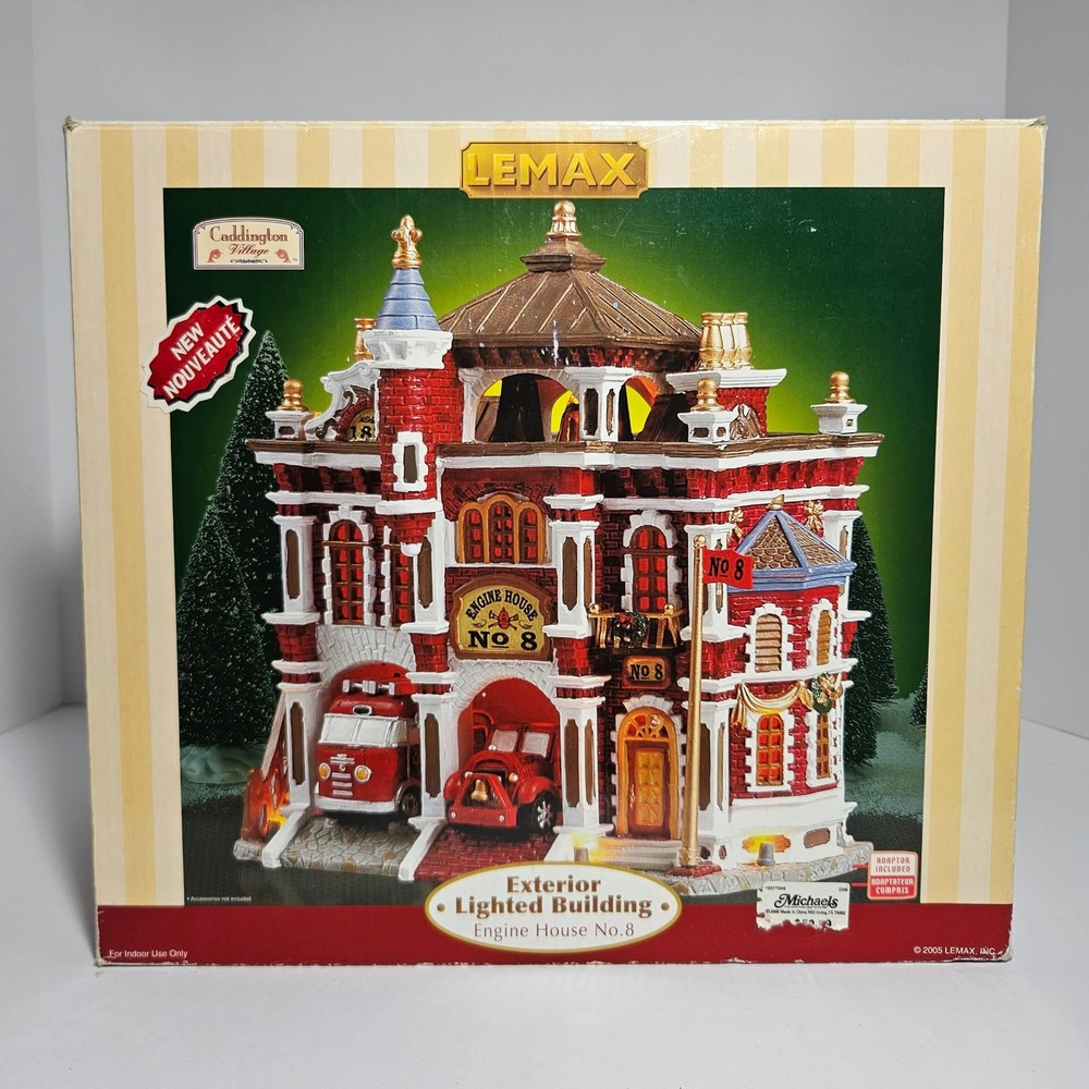 Lemax Caddington Village Engine House No 8 Lighted Christmas Building 55228
